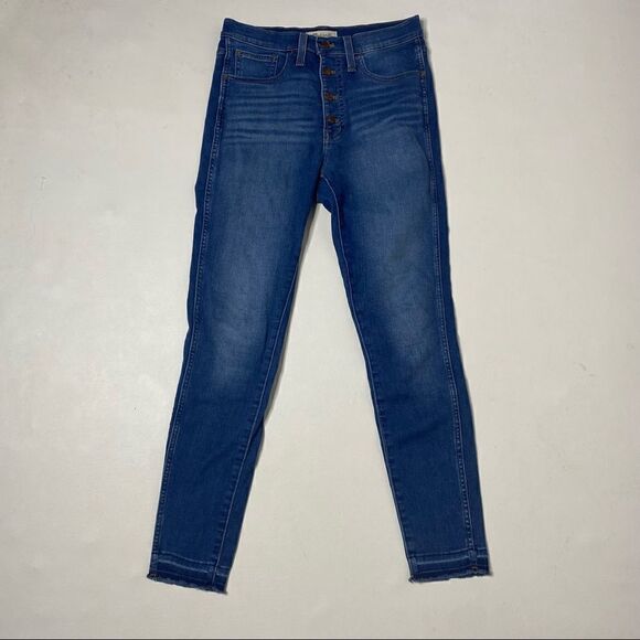Madewell Denim - Madewell | High Rise Skinny Button Fly Raw Hem Jeans